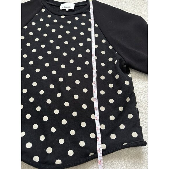 3.1 Phillip Lim Sweater Polka Dot‎ Crop Boxy Short Sleeve Womens S Preppy Retro - Picture 9 of 12